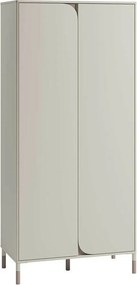 Kledingkast Lomsono 110, Beige, 201x92x50cm, 82.5 kg, Kledingkast deuren: Met scharnieren, Aantal planken: 6, Aantal planken: 6
