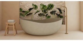 Ideavit Idea.sense vrijstaande badkuip - 160x97.5x58cm - incl. pup-up afvoer - beton D1 290337-D1