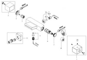 Mueller Zyan thermostatische badmengkraan chroom