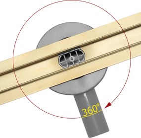 Lineaire afvoer Rea Neo Slim PRO Mirror Gold 50