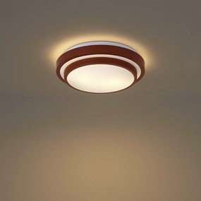 Moderne plafondlamp sienna met wit 34cm IP44 - Walden