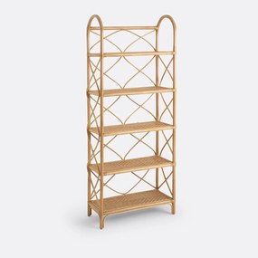 Wandrek in rotan, 5 legplanken, Malu