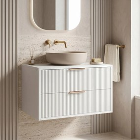 Badkamerkast onder wastafel Rea Mono 80cm White
