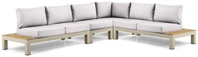 Loungeset 6 personen Aluminium/Teak Taupe Lifestyle Garden Furniture Vittoria