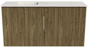 Mondiaz Joya DLux 80cm toiletmeubel dusk met wastafel faye links 1 kraangat ostra