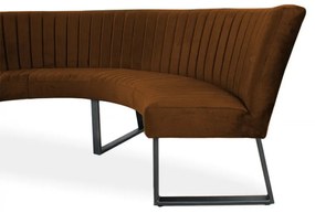 Eetkamerbank - Hengelo - geschikt voor ronde tafel 130 cm - stof Element bruin 07