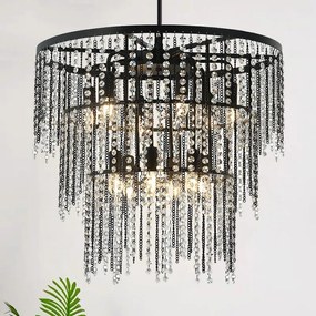 KRISTALLEN HANGLAMP Cristal APP1314-CP Black