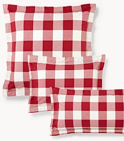 Geruite katoenen kussenhoes Nels