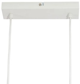 Moderne hanglamp hout print met wit 6-lichts - Jeana Straight