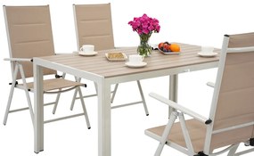 Verona polywood aluminium tuinset voor 4 personen Garden Point beige