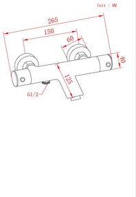 Saniclear Exclusive thermostatische opbouw badkraan RVS