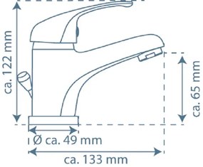 Schutte ATHOS ééngreepsmengkraan wastafel, chroom