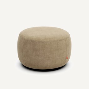 Poef van stonewashed fluweel, Rosebury, ontwerp Emmanuel Gallina