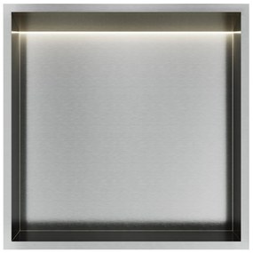 Hotbath &More inbouwnis met verlichting 30x30x10cm RVS