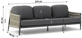Stoel en Bank Loungeset 5 personen Rope Taupe  Coco Lucia/Ralph