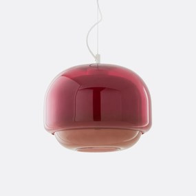 Hanglamp in gekleurd glasØ30,5 cm, Kinoko