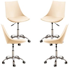 Set 4 Blok Bureaustoelen