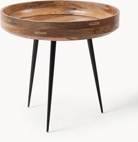 Ronde bijzettafel Bowl van mangohout
