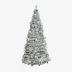 Taimy Opvouwbare Kerstboom Met Led-verlichting Grijs – Zilver & ↑150 Cm - Sklum