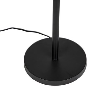 Vloerlamp zwart met kap lichtgrijs 50 cm - Simplo