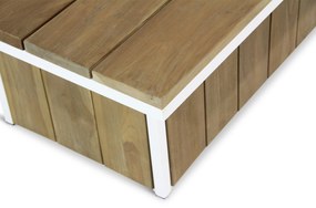 Lifestyle Garden Furniture Seaside Lounge Vuurtafel X Wit Aluminium/teak Wit