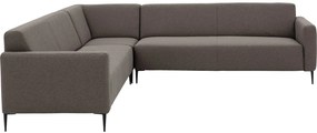 Goossens  Key West bruin, stof, 3-zits, modern design