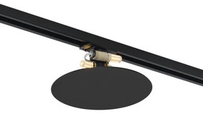 Moderne plafondlamp zwart voor railsysteem 1-fase 2-lichts - Iconic Pulley