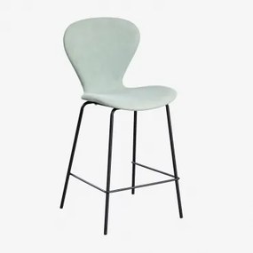 Uit Gestoffeerde Hoge Kruk Celadon & ↑66 Cm & Zwart - Sklum