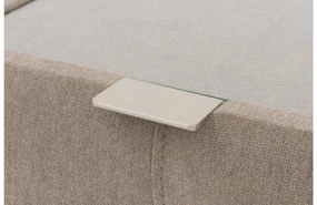 Goossens Nachtkastje Briljant Royal, 1 deur rechts, 1 lade, met inleg glasblad