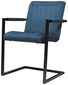 Eetkamerstoel - Lara met leuning - stof Element azure 21