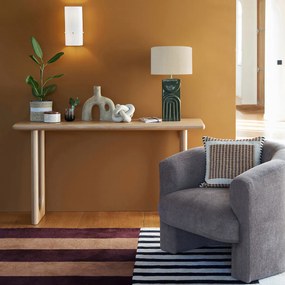 Wandlamp in messing en geribbeld glas, Danny