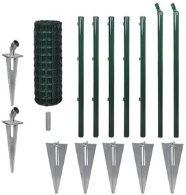 vidaXL Euro hek 10x0,8 m staal groen