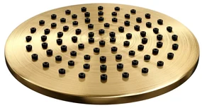 Brauer Gold Carving thermostatische inbouw regendouche met staafhanddouche, plafondarm en hoofddouche 20cm set 77 messing geborsteld PVD