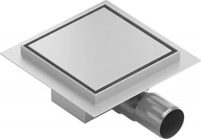 Mexen Flat-Q M13 vierkante vloerafvoer 12 x 12 cm, inox - 1010012