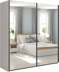 Kledingkast Livevaro 111, Kasjmier, 196x183x60cm, 156.3 kg, Kledingkast deuren: Schuivend, Aantal planken: 5, Aantal planken: 5