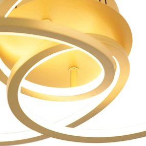 Plafondlamp goud 45 cm incl. LED 3 staps dimbaar - Rowin