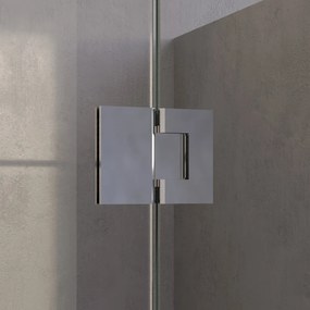 Brauer Void Carving profielloze nisdeur 130cm met draaideur 60cm aan glas chroom