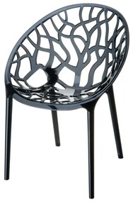 Siesta Crystal stapelbare stoel - Black transparant
