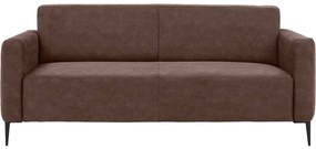 Goossens Key West bruin, micro leer, 3-zits, modern design