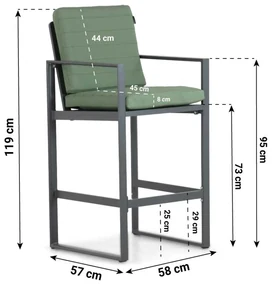 Barstoel Aluminium Transparant Lifestyle Garden Furniture Nuno