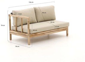 Apple Bee San Miguel lounge tuinbank 2-zits rechterarm 136cm