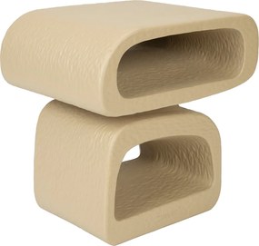 Zuiver Eddy Organische Bijzettafel Beige - 43x35x44cm.