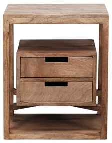 Nachtkastje Massief Mangohout - 45x35x55cm.