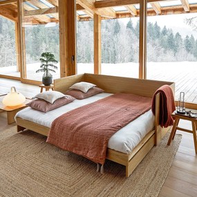 Vierkant vloerkleed in jute, hand geweven, Hempy