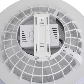 Plafondventilator wit incl. LED RGB dimbaar met afstandsbediening - Clamo