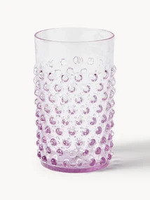 Mondgeblazen waterglazen Hobnail, 6 stuks
