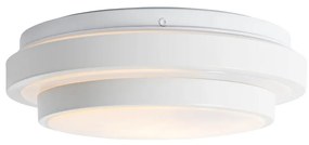 Buitenlamp Moderne plafondlamp wit 25 cm IP44 - Walden Modern E27 IP44 Buitenverlichting rond Lamp