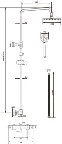 Sanigoods Rondo opbouw regendouche met thermostatische kraan