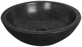 Saqu Nature Collection ronde waskom Ø 40x12 cm natuursteen zwart