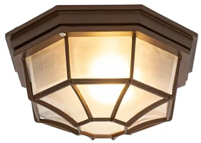 Buitenlamp Landelijke plafondlamp roestbruin 26,5 IP44 - Bri Landelijk Buitenverlichting rond